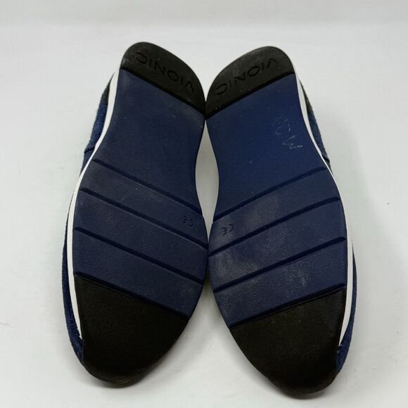 Vionic Cadee Loafers Womens 10 W Wide Blue Suede Mary Jane Slip On Shoes - Picture 13 of 16
